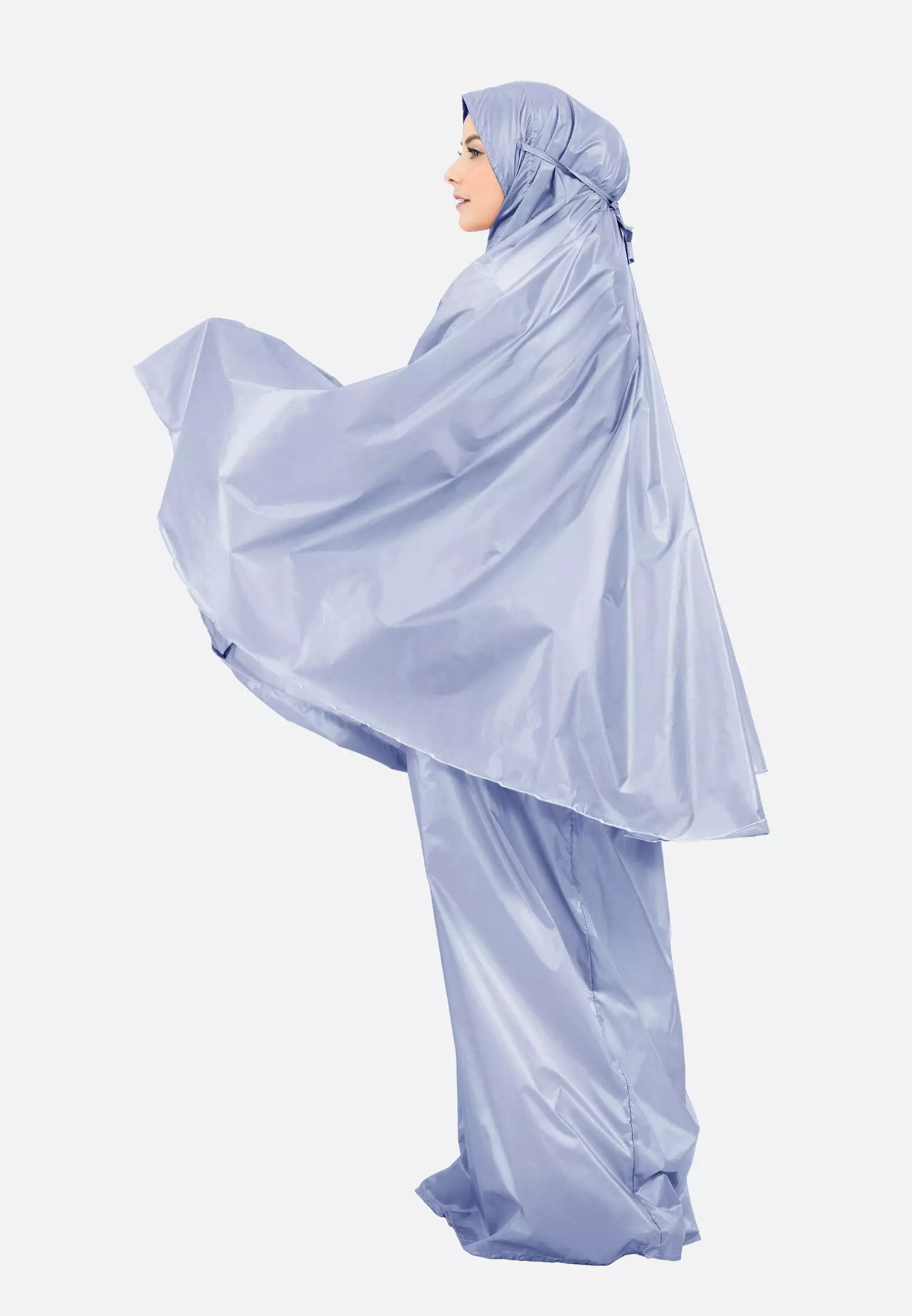 Zelena - Jayda Travel Prayer Set | Mukena Dewasa Basic Resleting 2in1 - Lite Denim