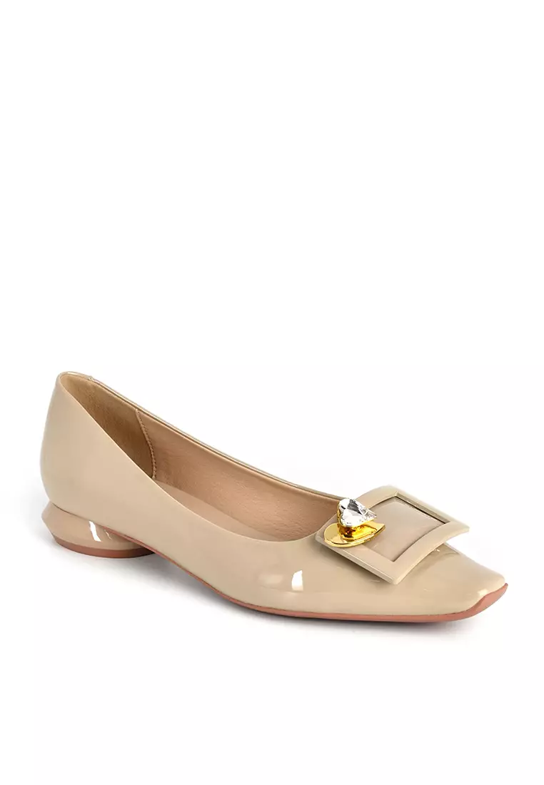 Square Rhinestone Flat Shoes XJ7318-20