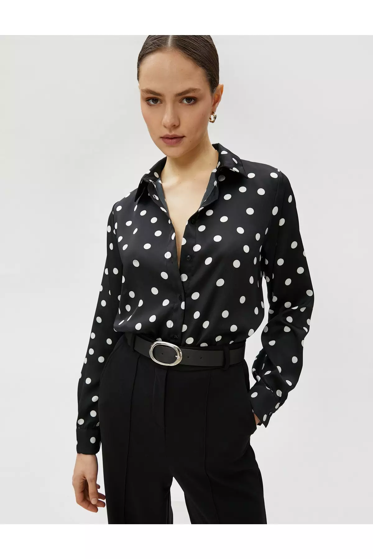 Polka dot hot sale satin top