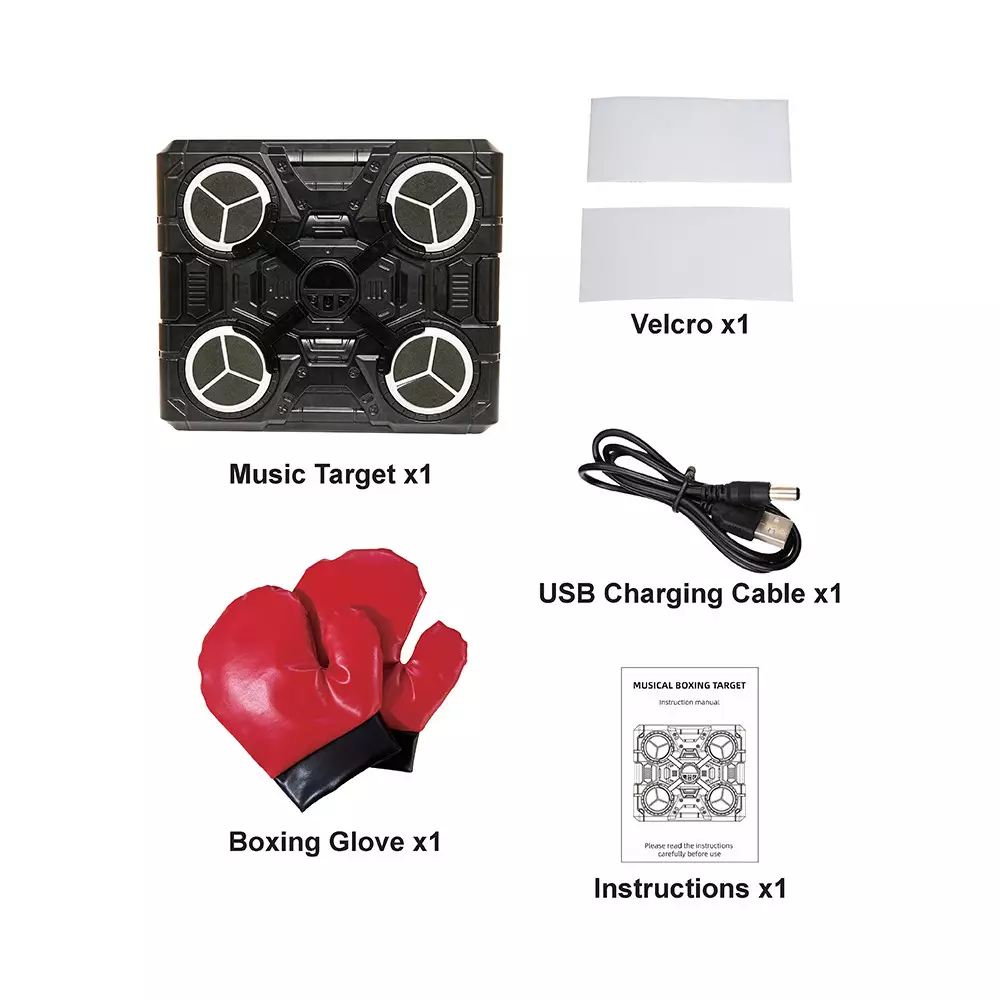 PASO SET BOXING TARGET DENGAN MUSIK - HITAM