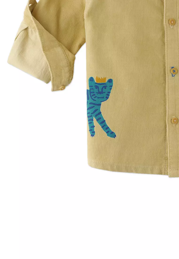 Baby Boys DonT Tickle The Tiger Fine Cord Shirt