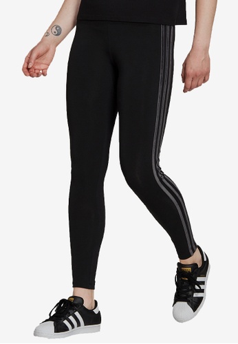 ADIDAS black Tights with Velvet Stripes and Trefoil Rivet 58D20AA571B879GS_1