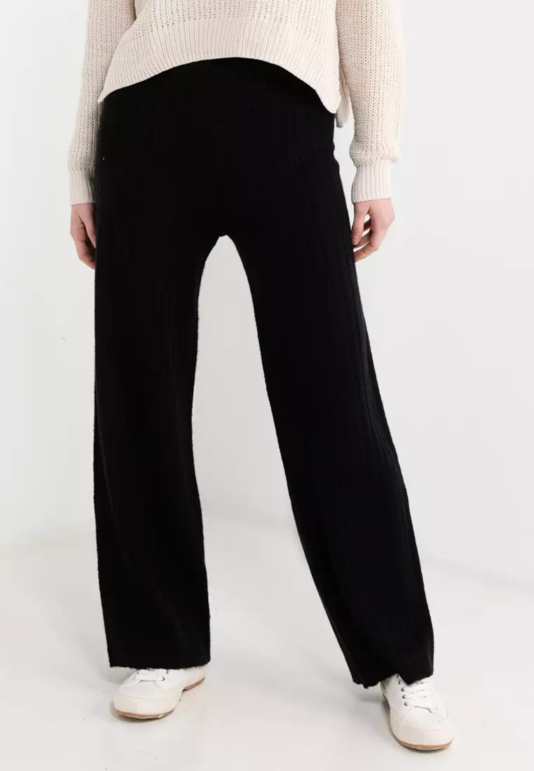 Black Pants - High-Rise Straight Leg Pants - Pleated Trousers - Lulus