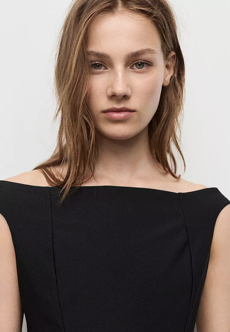 Strapless Peplum Top