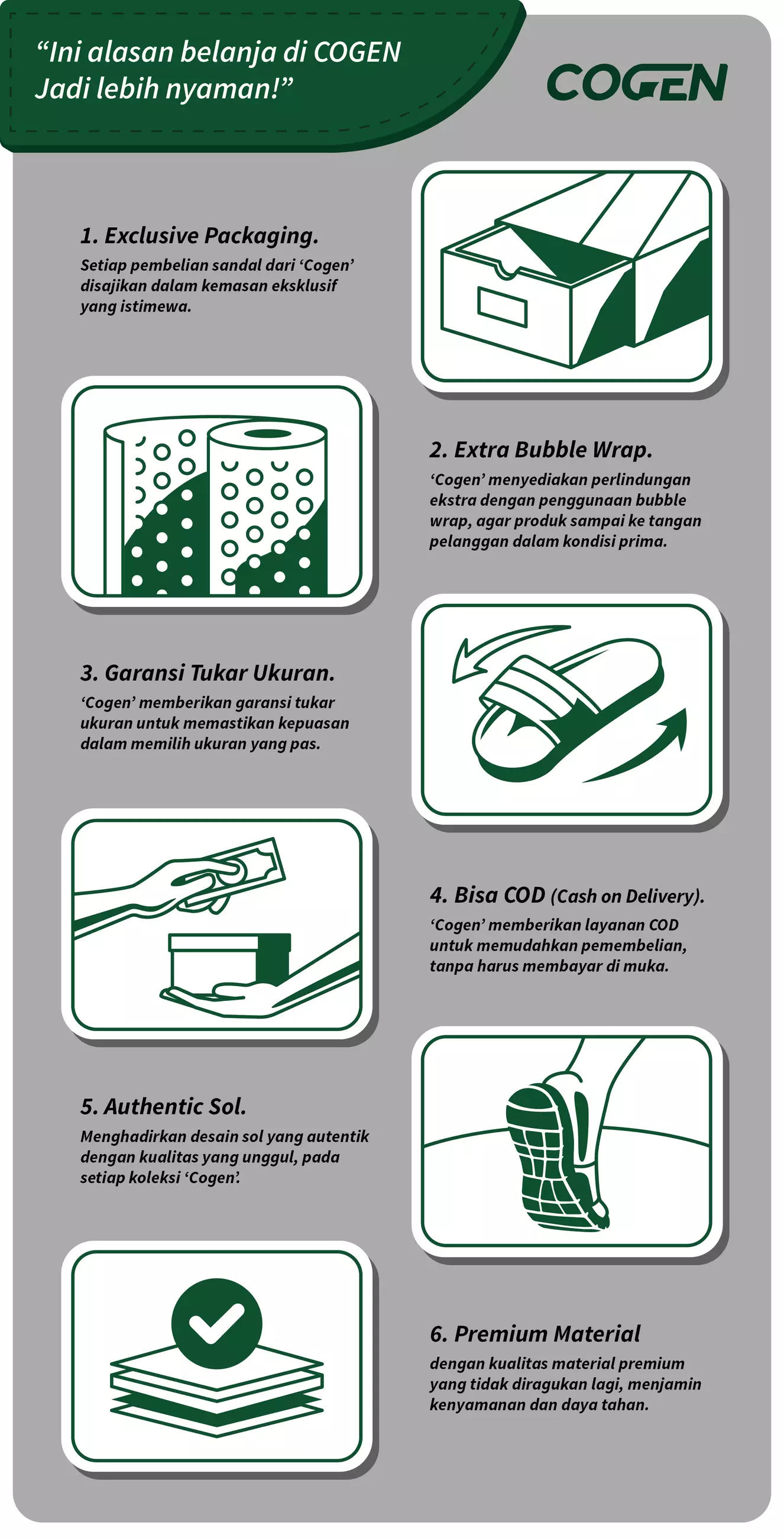 Sandal Pria Kulit Sendal Slop Cogen Classic Brown + Feel Nufort