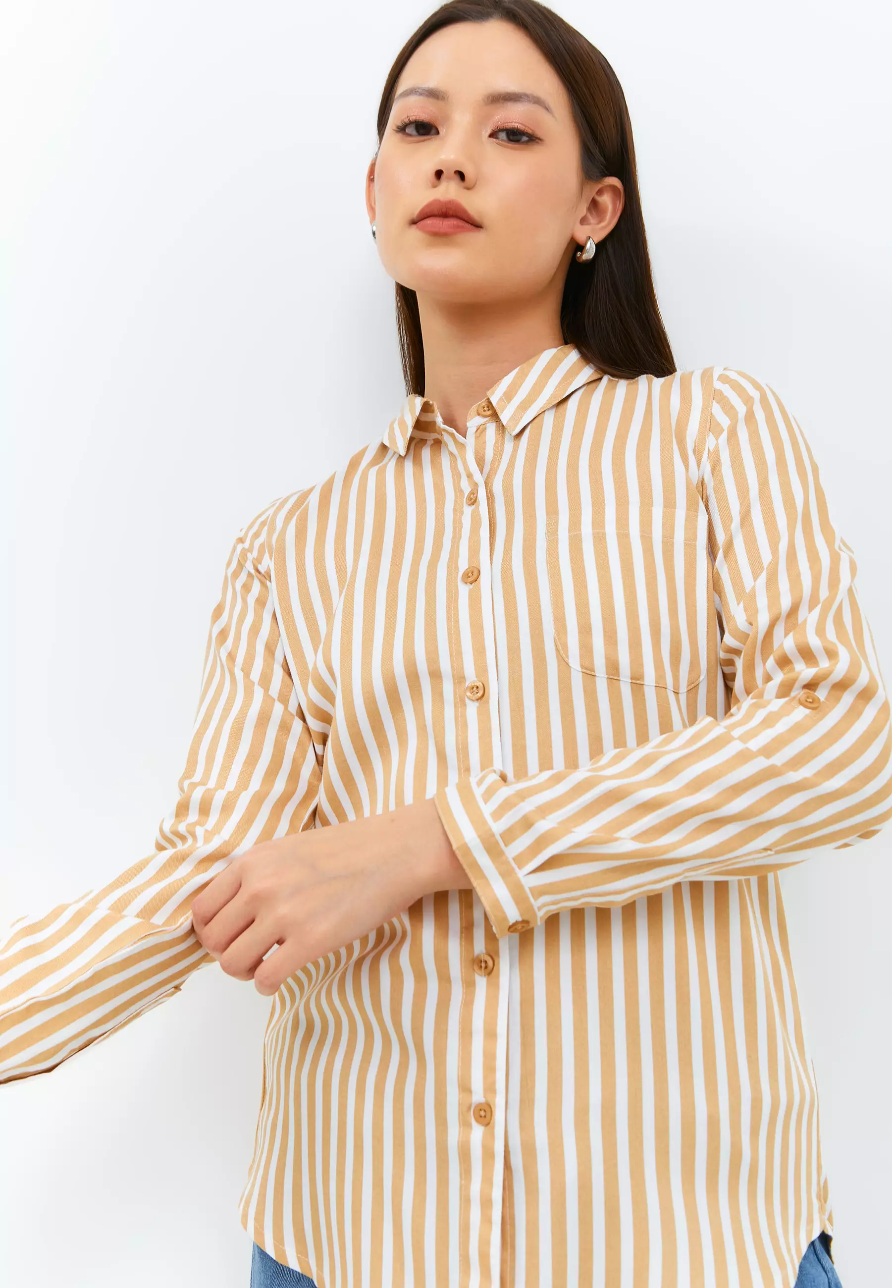 Aemma Cream Stripe Shirt (G.11632)