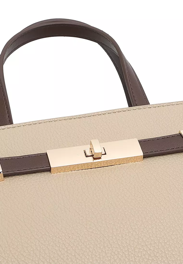 Women's Top Handle Bag / Sling Bag / Crossbody Bag / Shoulder Bag - Khaki / Coffee