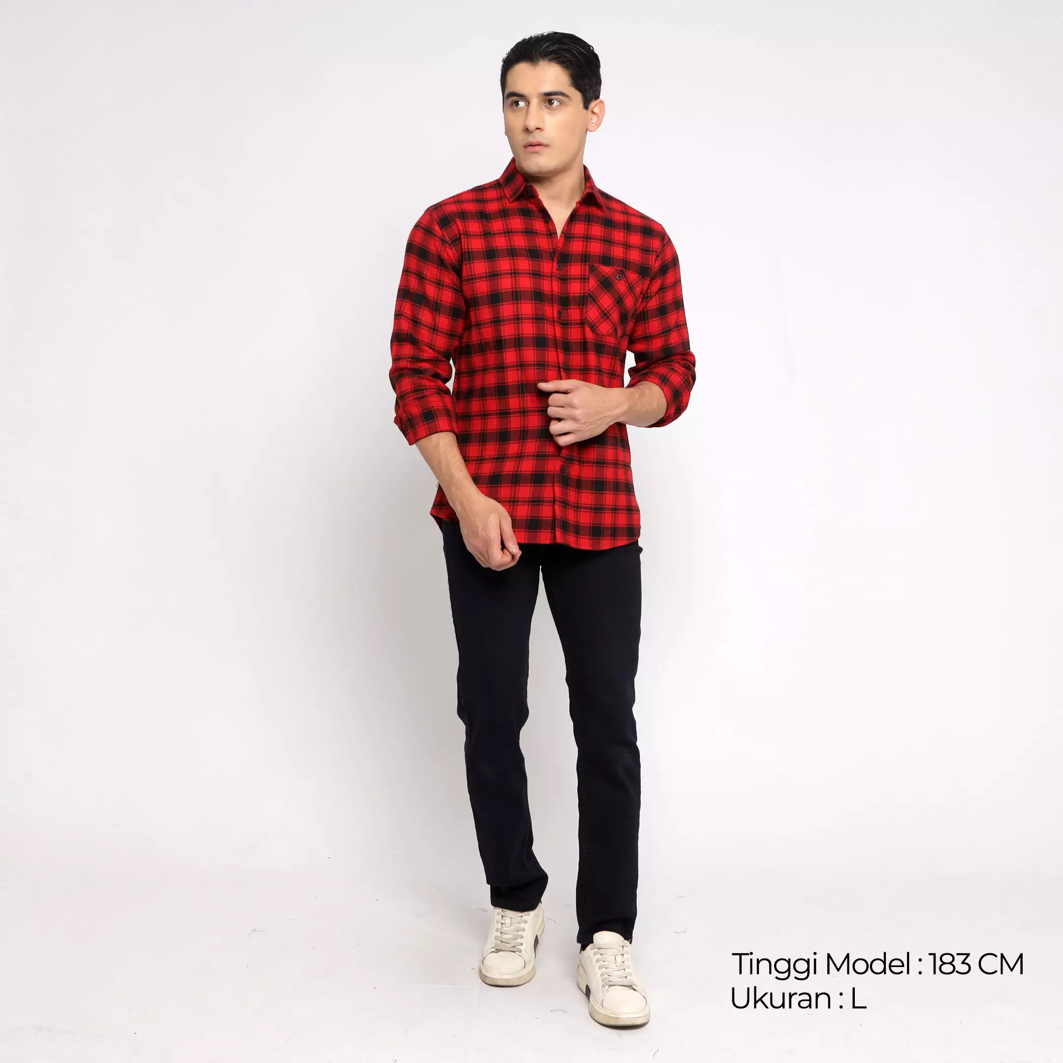 Simple Perfect Kemeja Pria Flanel Lengan Panjang Premium | Flanel Casual Shirt 7738