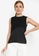 ck Calvin Klein black Crepe Layered Top FF91FAAC76A886GS_1