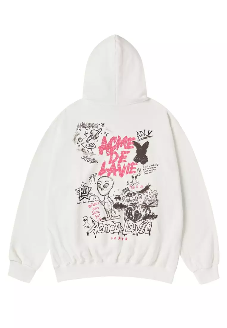 Alien Universe Hoodie Cream