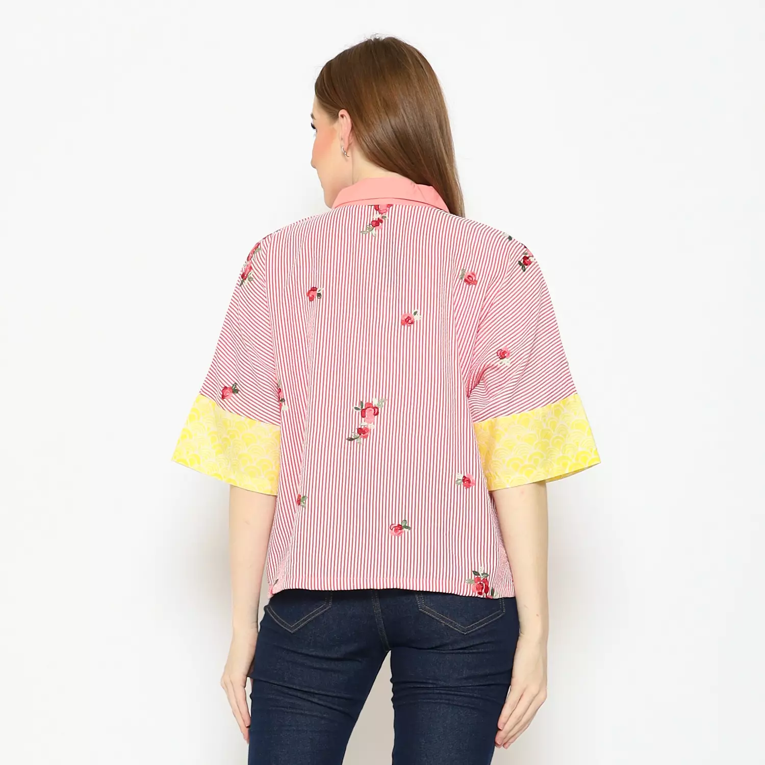 Blouse Batik Wanita - Bhatara Batik Solstice - Atasan Batik Modern Lengan Pendek