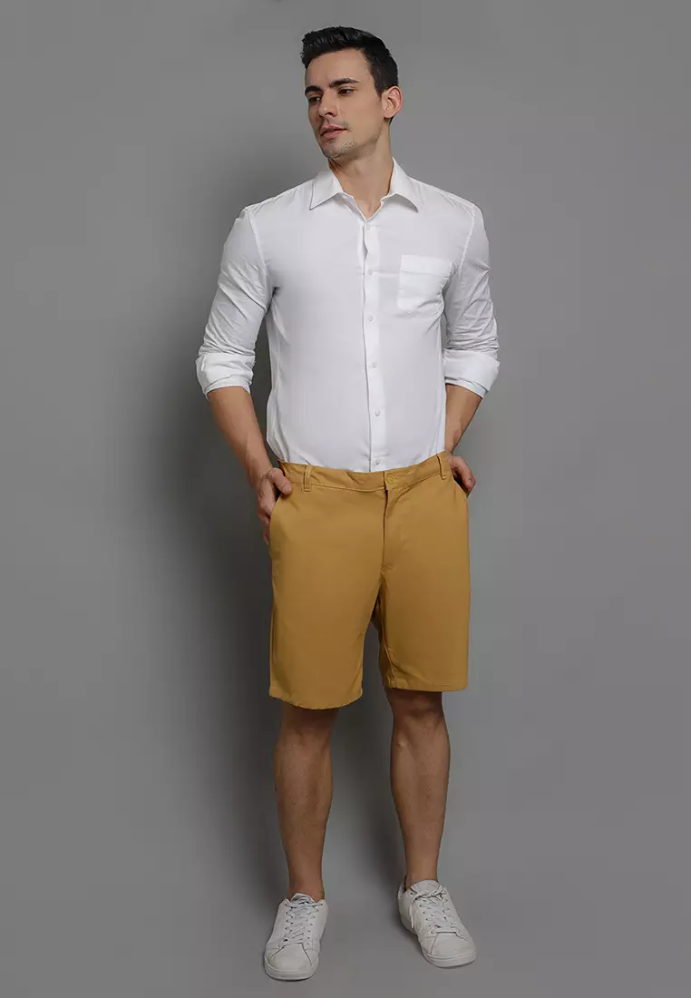 Slim Fit Short Chino Caramel