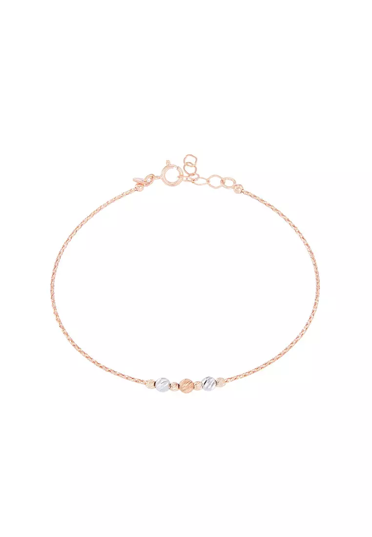 HABIB 585/14K Rose and White Gold Bracelet 714-BR 1F06-WP