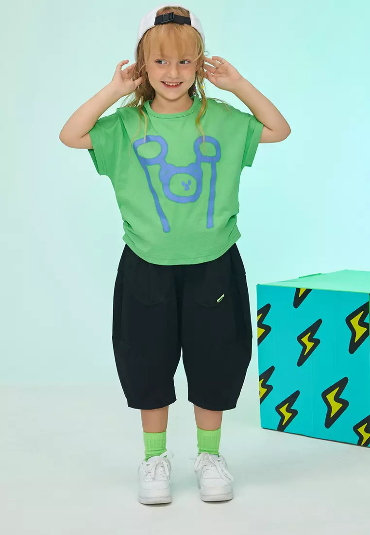 儿童廓形连袖短袖T恤纯棉