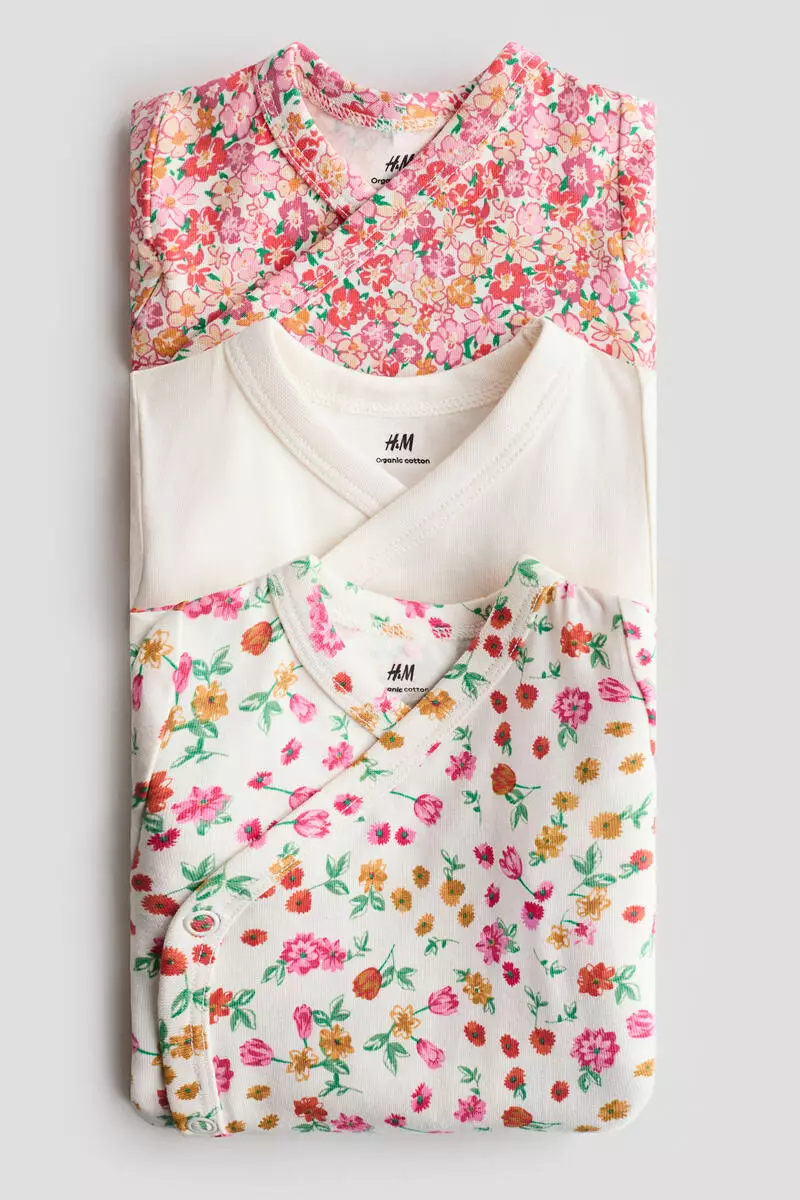 3-pack wrapover bodysuits