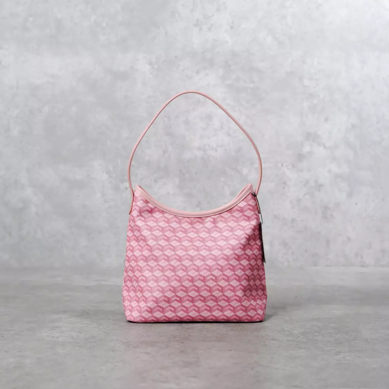 Tas CHRISTY NG ALESSO MONOGRAM PATTERN PINK HOBO BAG MEDIUM 100% ORIGINAL