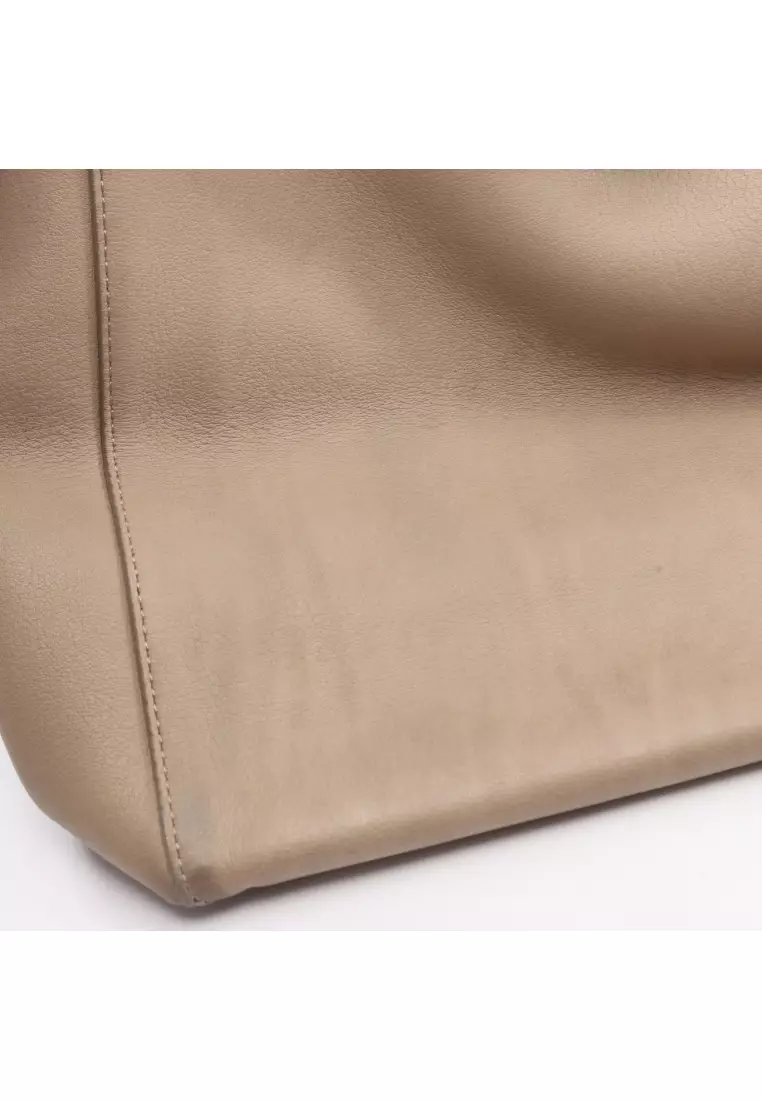 Pre-Loved Celine hippopotamus phantom Handbag tote bag leather Gray beige