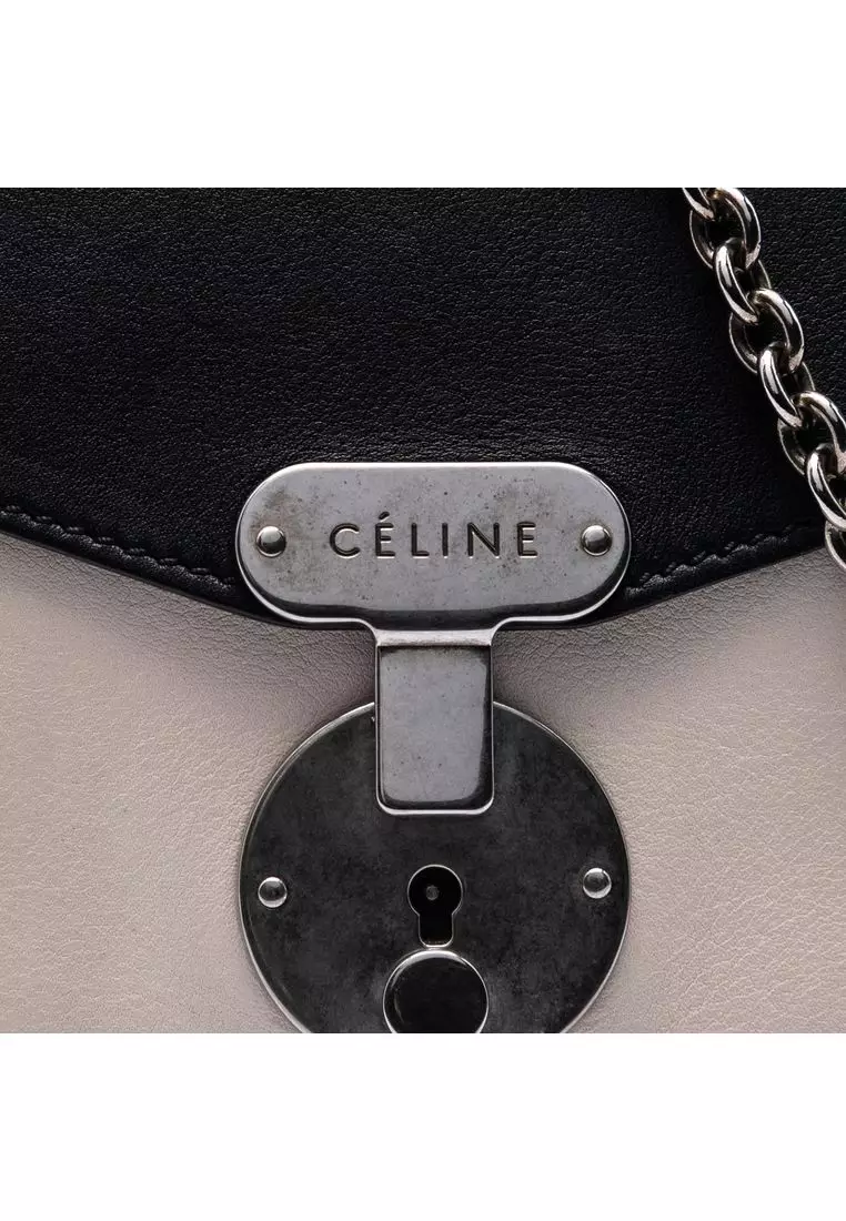 Pre-Loved Celine Bicolor Leather Pocket Envelope Zip Crossbody