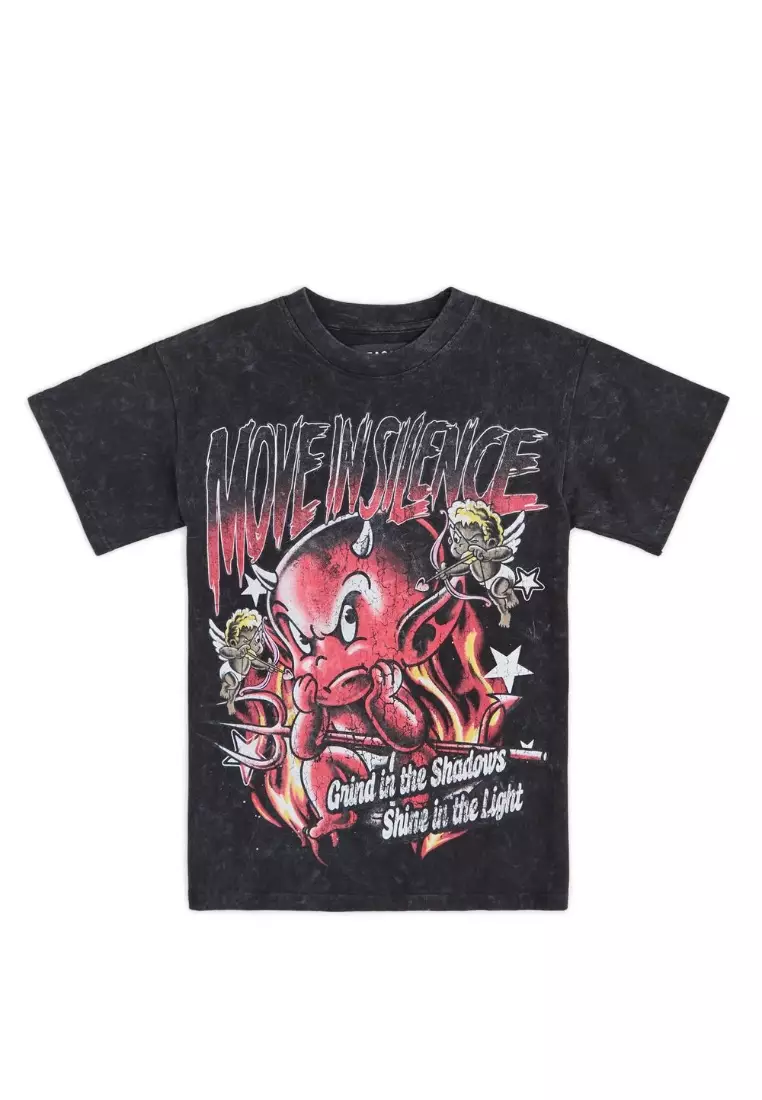 NYC Streetwear - Move in Silence Short Sleeves Tee - Black