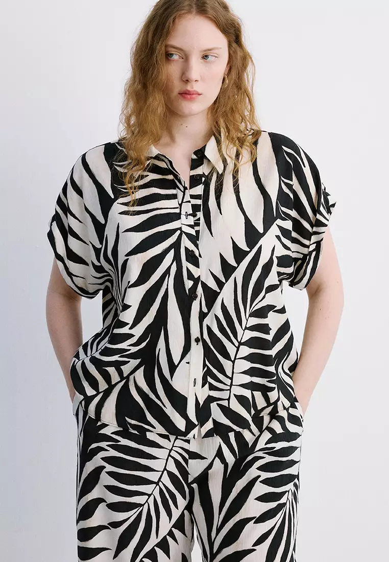 Mango Flowy Printed Shirt 2026 | Buy Mango Online | ZALORA Hong Kong