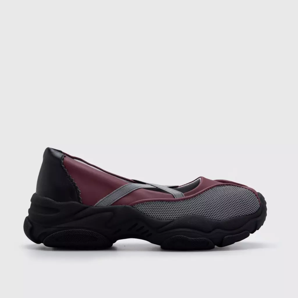 Alula Sneakers Balerina Genuine Leather Maroon