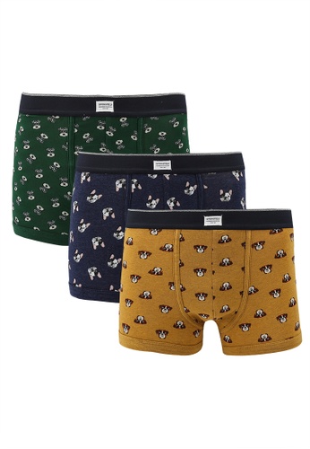 Springfield gold 3-Pack Dog Print Boxers 03295USF9497BCGS_1