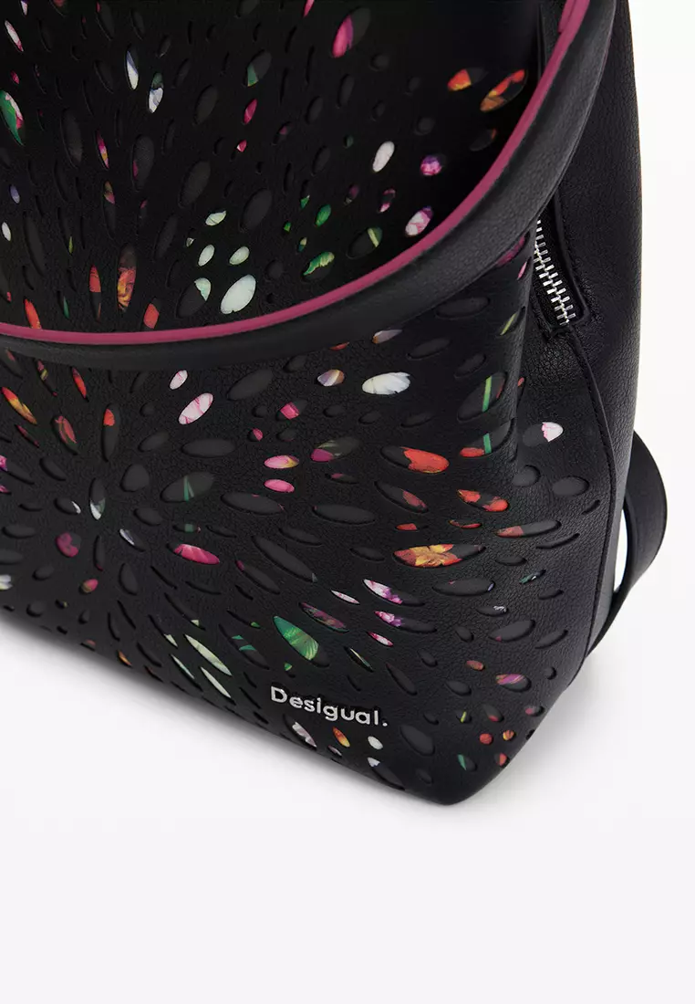 Desigual Sac à dos femme back misty flower viana 22saka03 unique noir, Noir