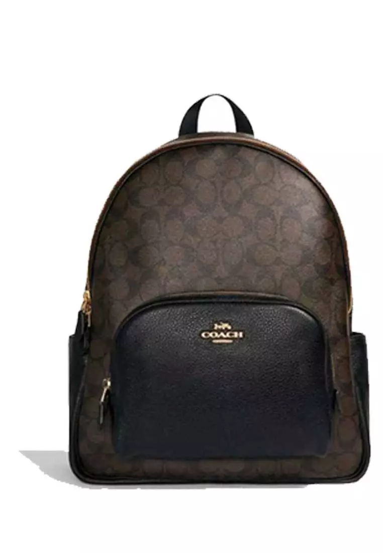 Buy Coach Coach Large Court Backpack In Signature Canvas 2024 Online Zalora