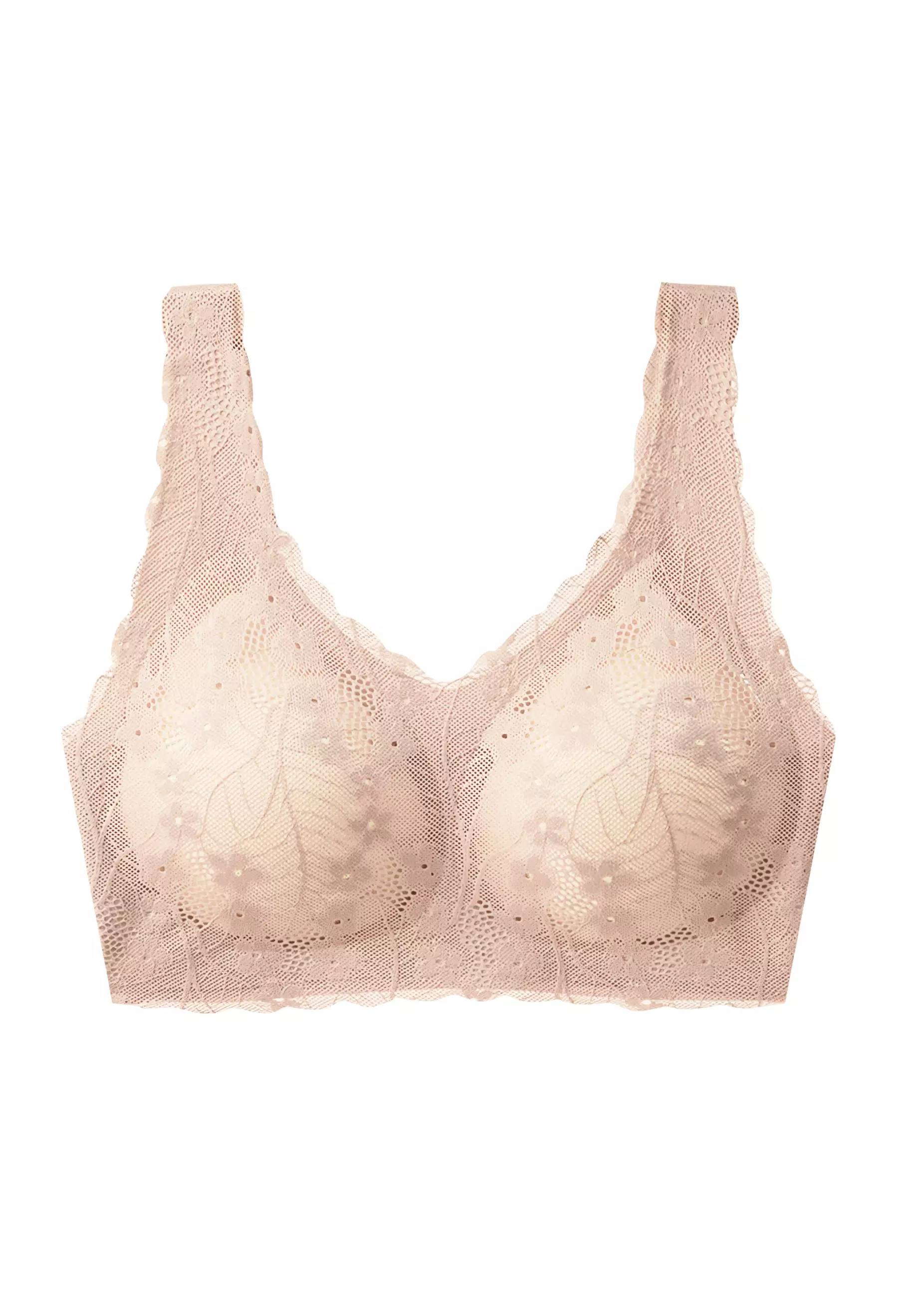 YouHave ( You’ve ) BH Seamless Sport Bra Seamless Rompi Renda Motif Bunga Brukat Lace Bralette Wanita Bra Wanita Tanpa Kait Jahitan Busa Tipis 100227