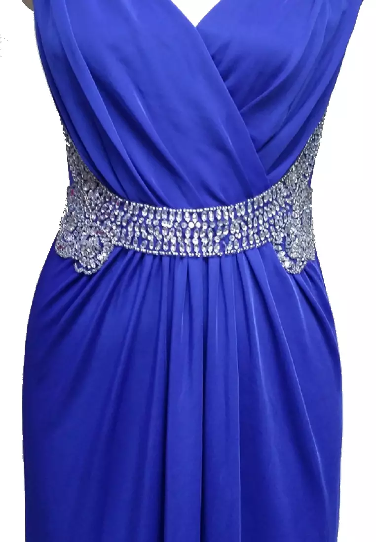 ANNE F Elegant Beaded V neck Jersey Dress 2024 Buy ANNE F Online