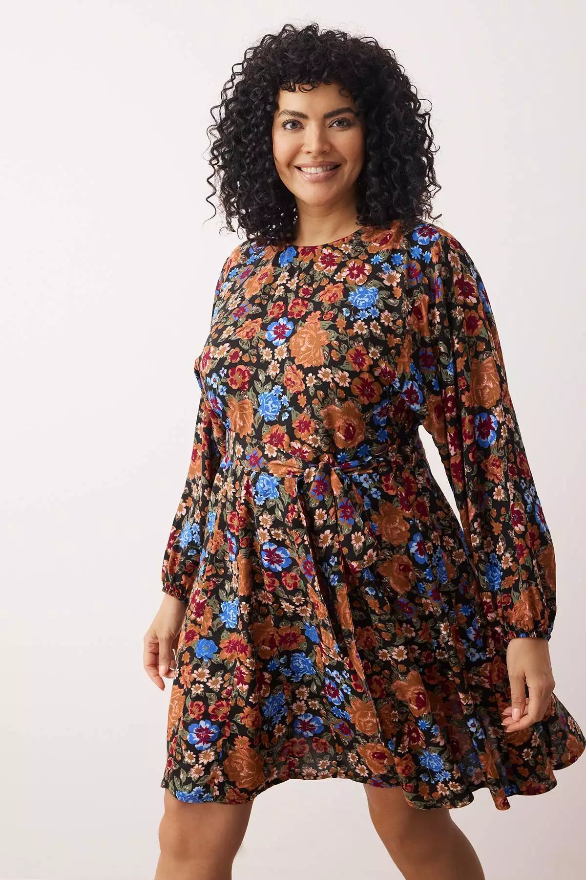 Multicolor Shally Woven Plus Size Dress