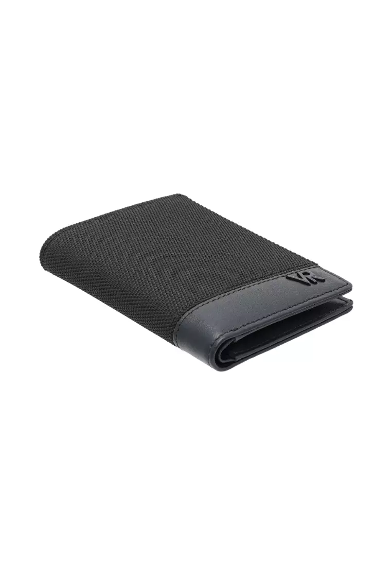 Valentino Rudy Italy Men's Fabric + Leather Card Holder 0468000-610