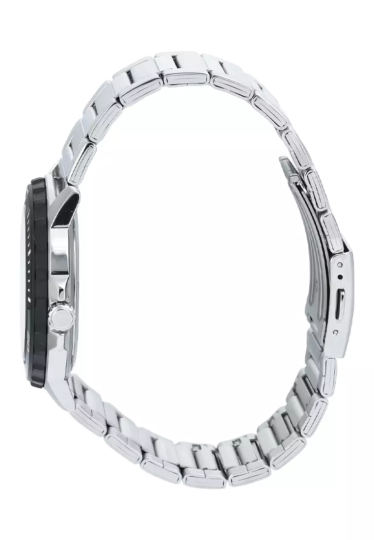 Casio General MTD-125D-3AV Jam Tangan Analog Pria - Green Dial Silver Stainless Steel