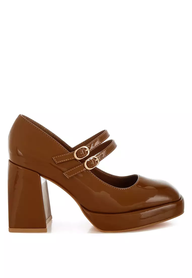 Discount on London Rag  shoes - SKU: Double Strap Mary Jane Sandals in Tan