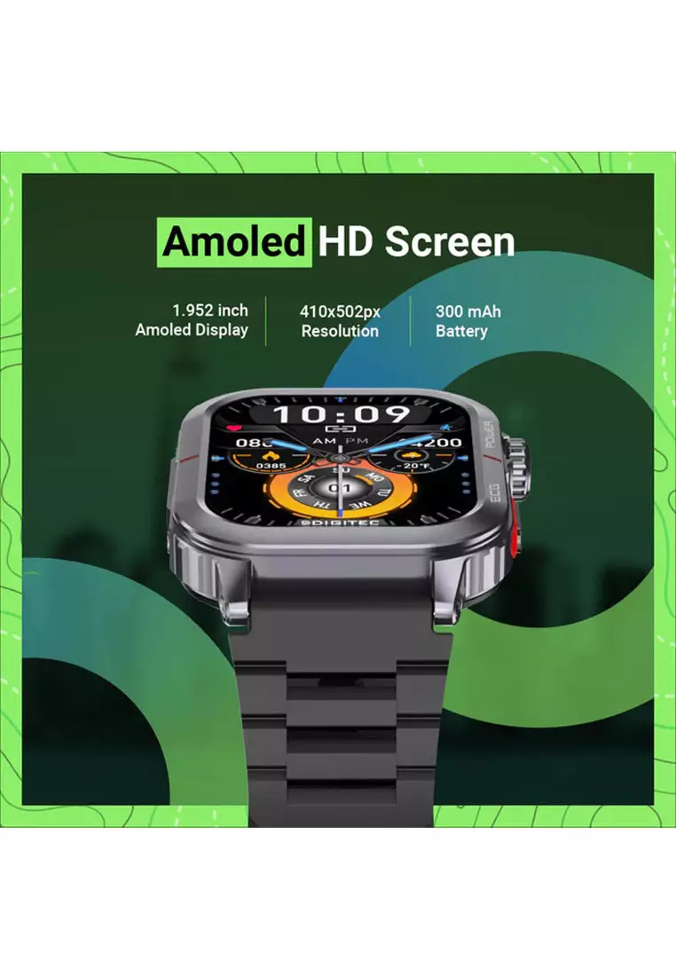 Digitec Jam Tangan Pria - Black - Rubber Strap - DG-SW-FORFIT-BK