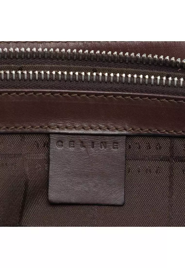 Pre-Loved Celine C Macadam Suede Handbag