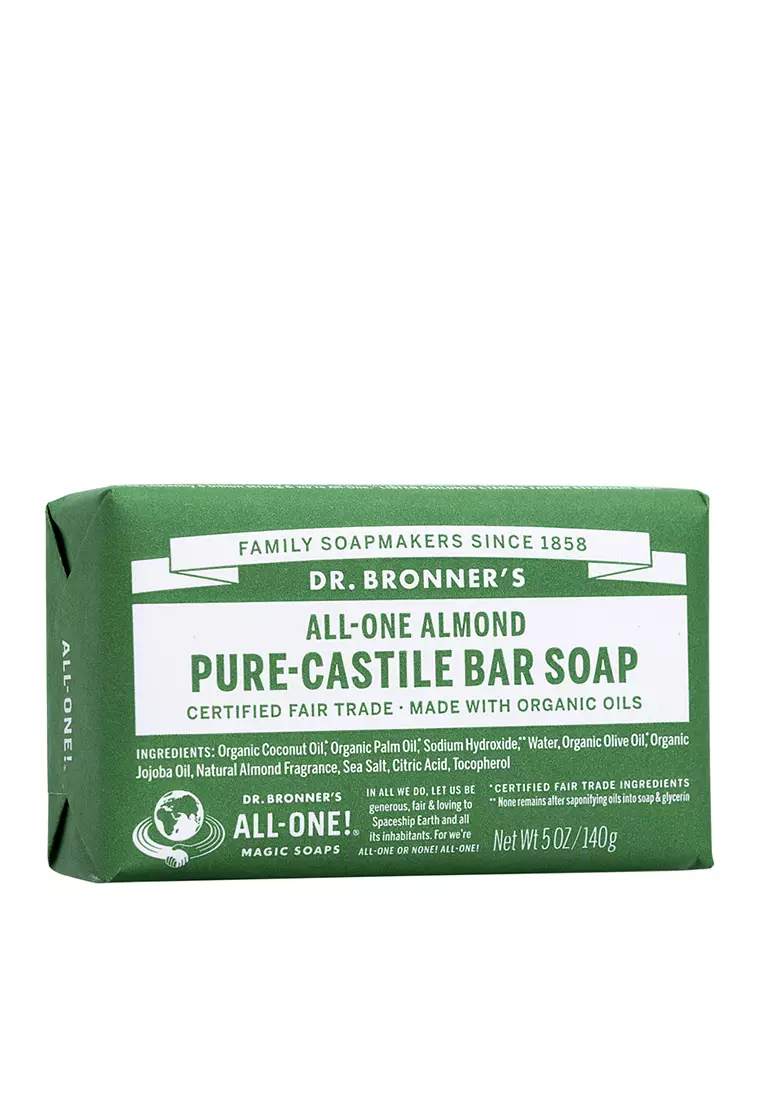 Dr Bronner's Dr.Bronner's ALLONE Organic Almond Bar Soap 140g 2024