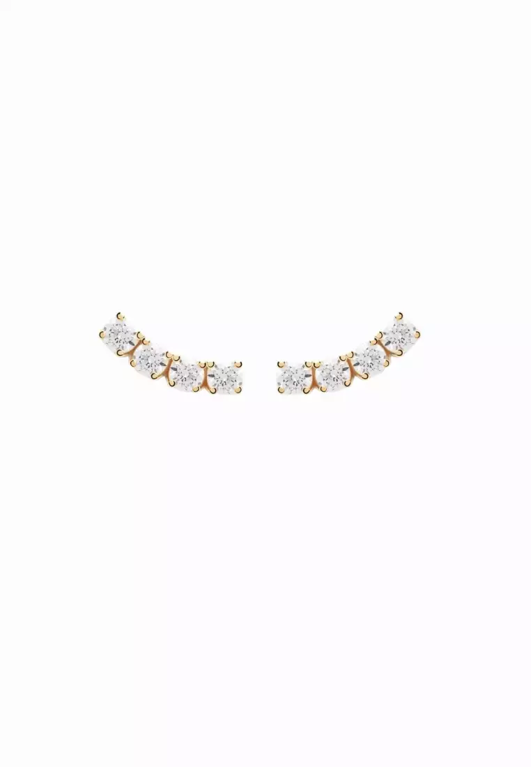 Quattro Diamond 18K Gold Stud Earrings