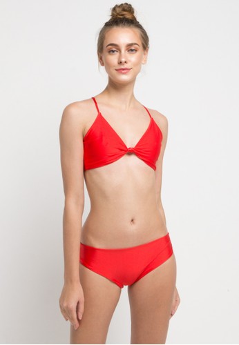 Just Jo Design red Top Knot Bikini Set E034DUSE862A92GS_1