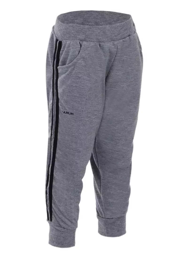 Wileen Celana Panjang Anak Unisex Motif Polos Kid Jogger Pants Material Babyterry ORIGINAL - Gray
