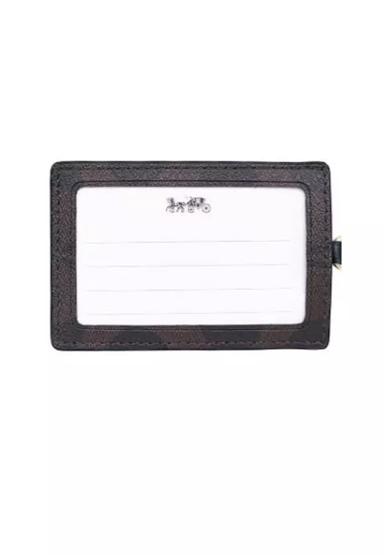 Buy Coach COACH SIGNATURE LANYARD ID CASE (F63274) – Brown/Black