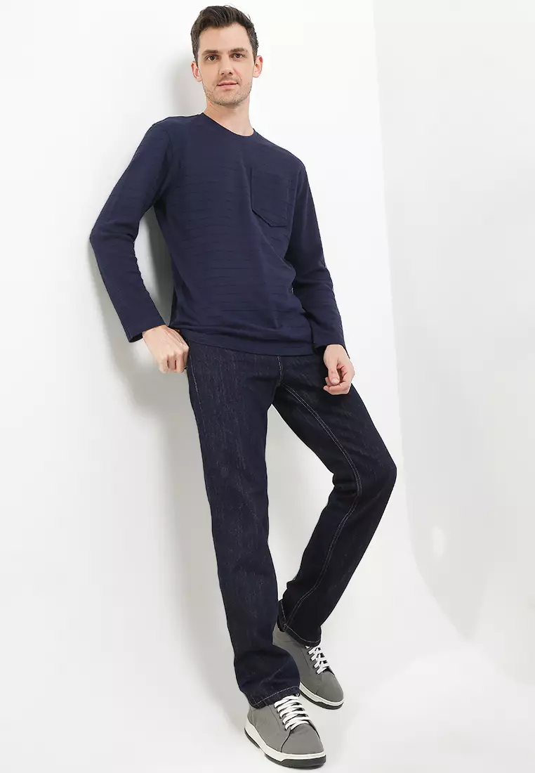 Basic Straight Fit Denim Pants BFS2501A