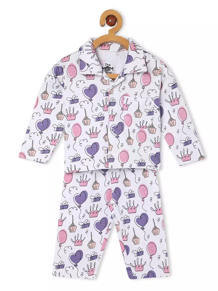 Baby and Kids Pajama Nightsuit Set- Princess Party