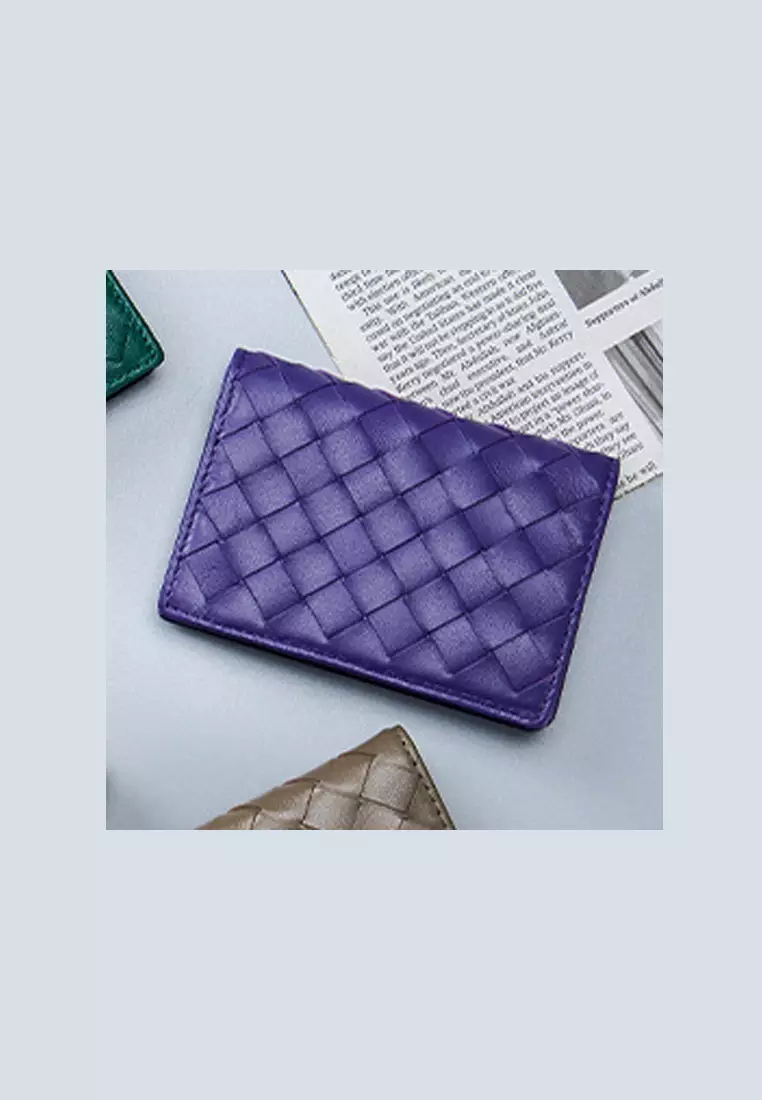 Weave Sheepskin Card Holder Purse JW AN-8822