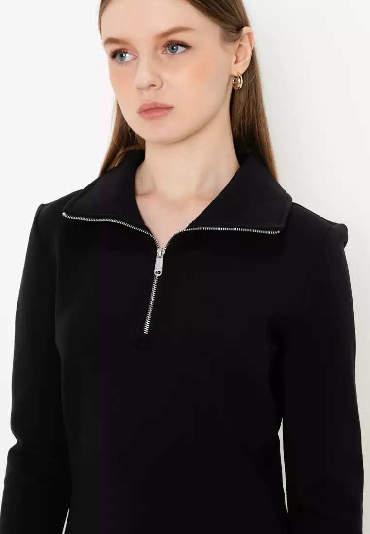 Scuba Fit & Flare Half Zip Dress - Calvin Klein Jeans