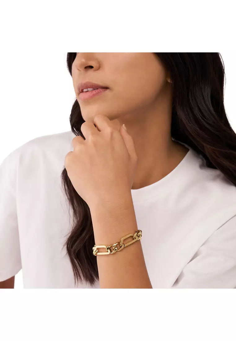 ブレスレット DIESEL chain bracelet DX1471710 Diesel Diesel Gold-Tone Stainless Steel Chain Bracelet