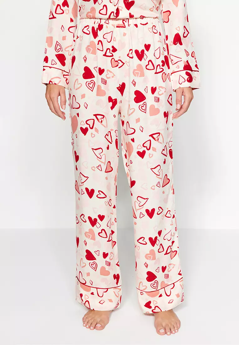Buy Trendyol Mini Me/Mom Daughter Multi-Colored Heart Piping Viscose ...