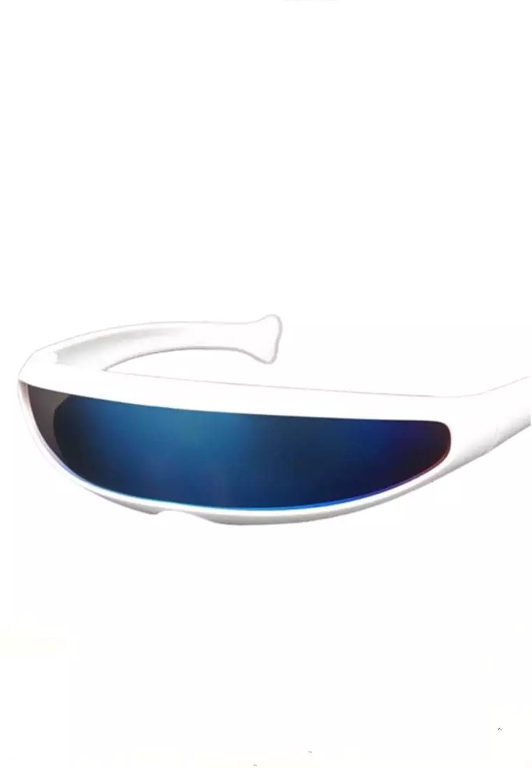 Letto Kacamata Pria Futuristic Sunglasses Anti-Reflective UV400 Material Polycarbonate ORIGINAL - White Blue