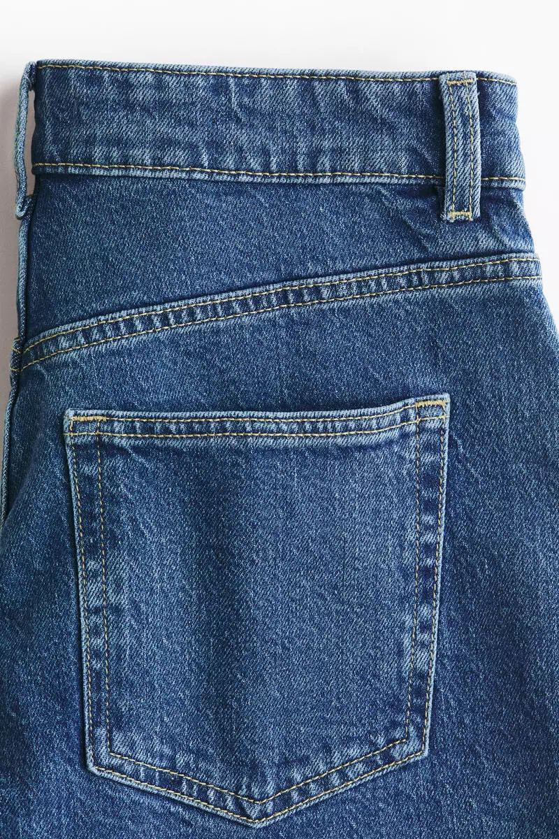 High-waisted denim shorts