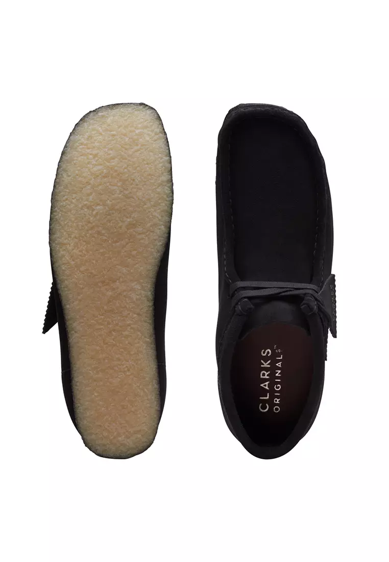 Buy Clarks Mens Wallabee Boot Moccasins - Black Sde 2026 Online